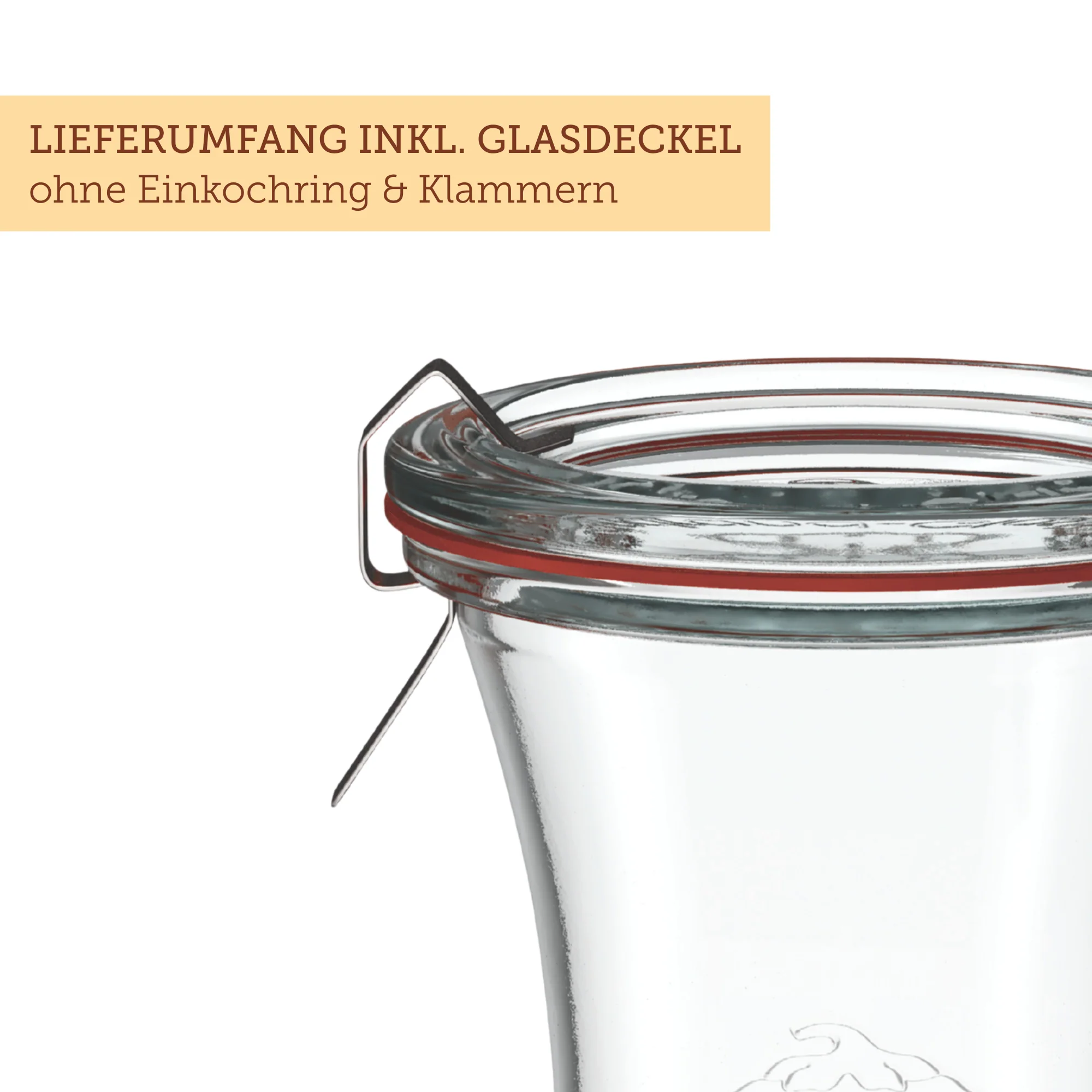 Delikatessenglas 160 ml mit Glasdeckel (6 St.) - Image 3