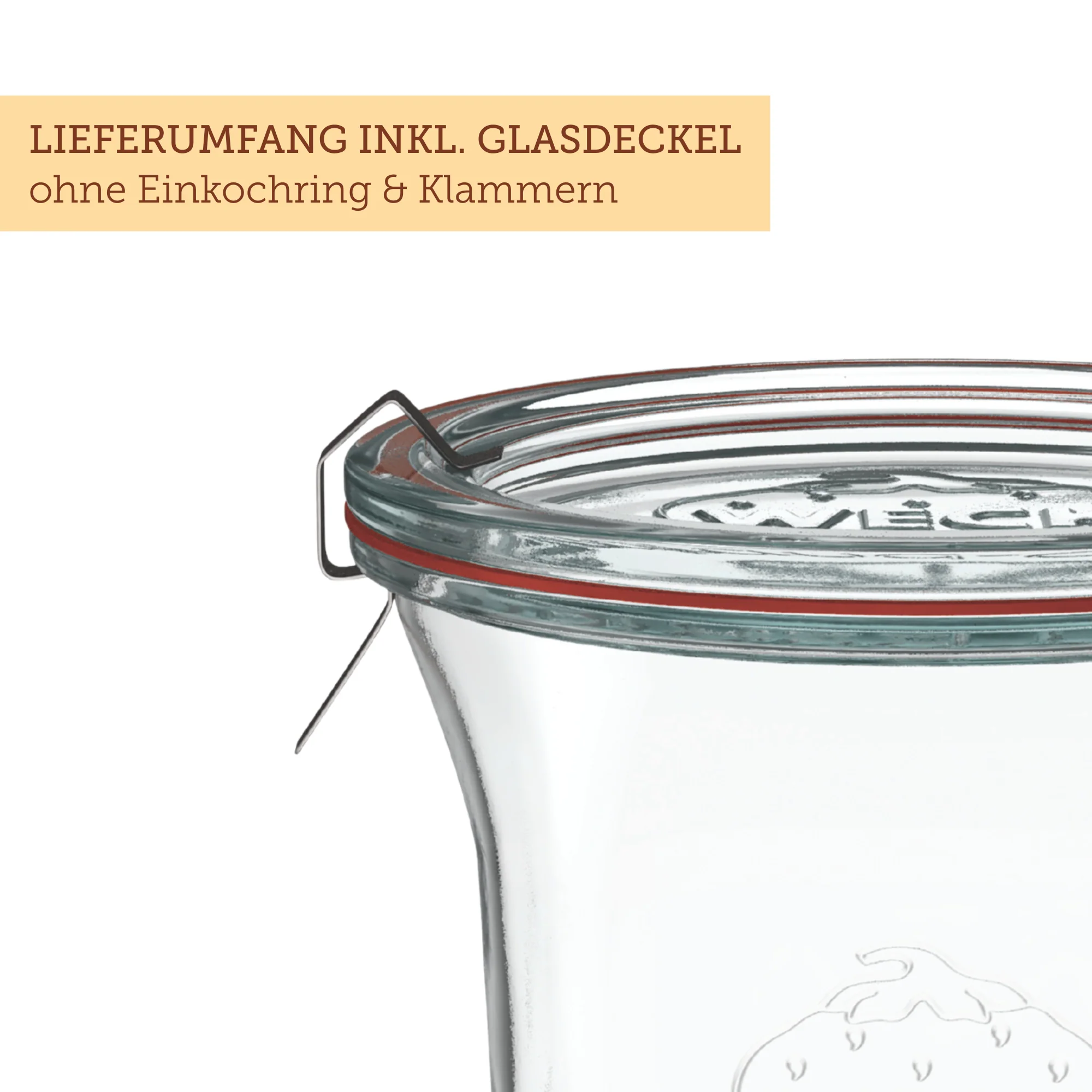 Quadroglas 700 ml mit Glasdeckel (6 St.) - Image 3