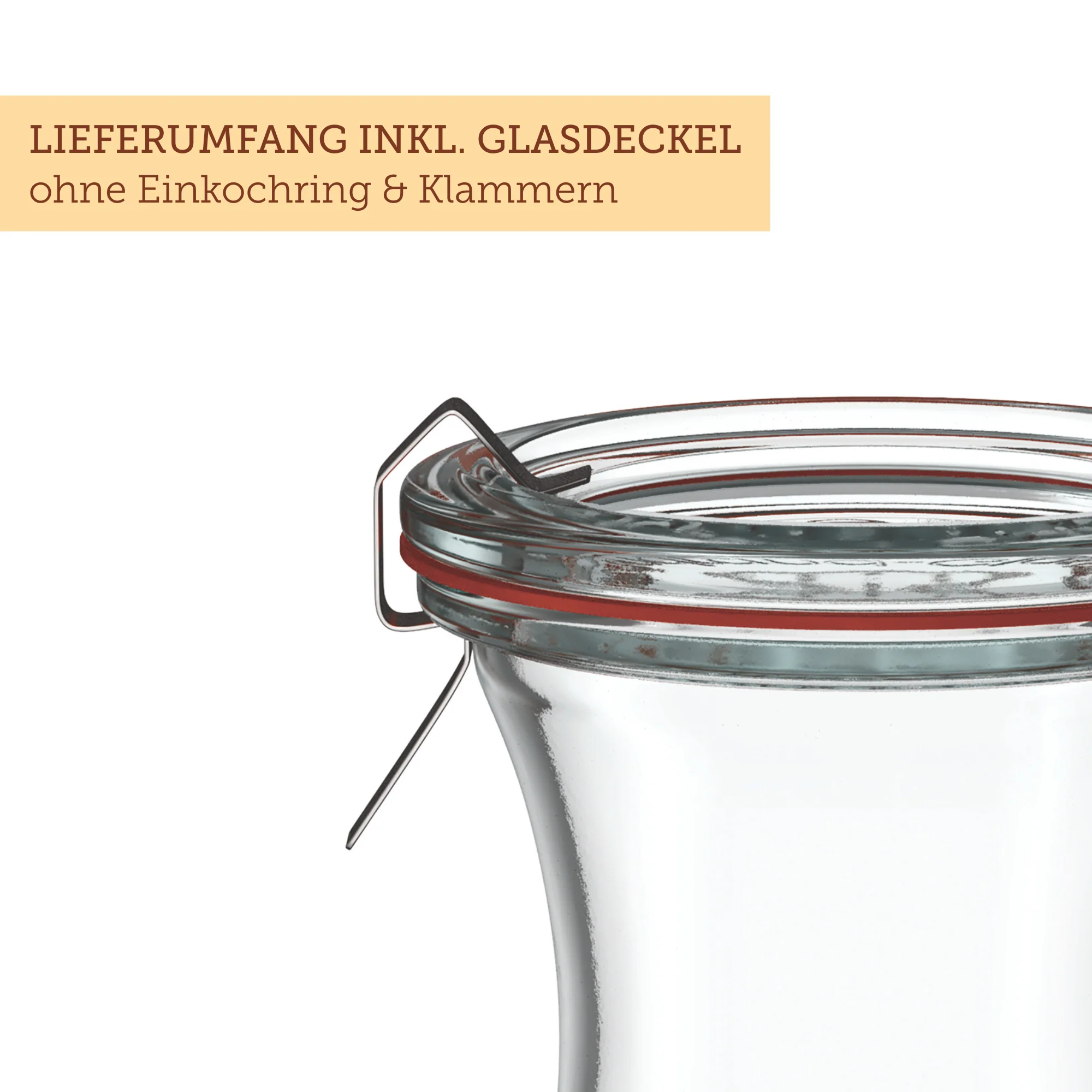 Glaskaraffe 250 ml mit Glasdeckel (6 St.) - Image 3