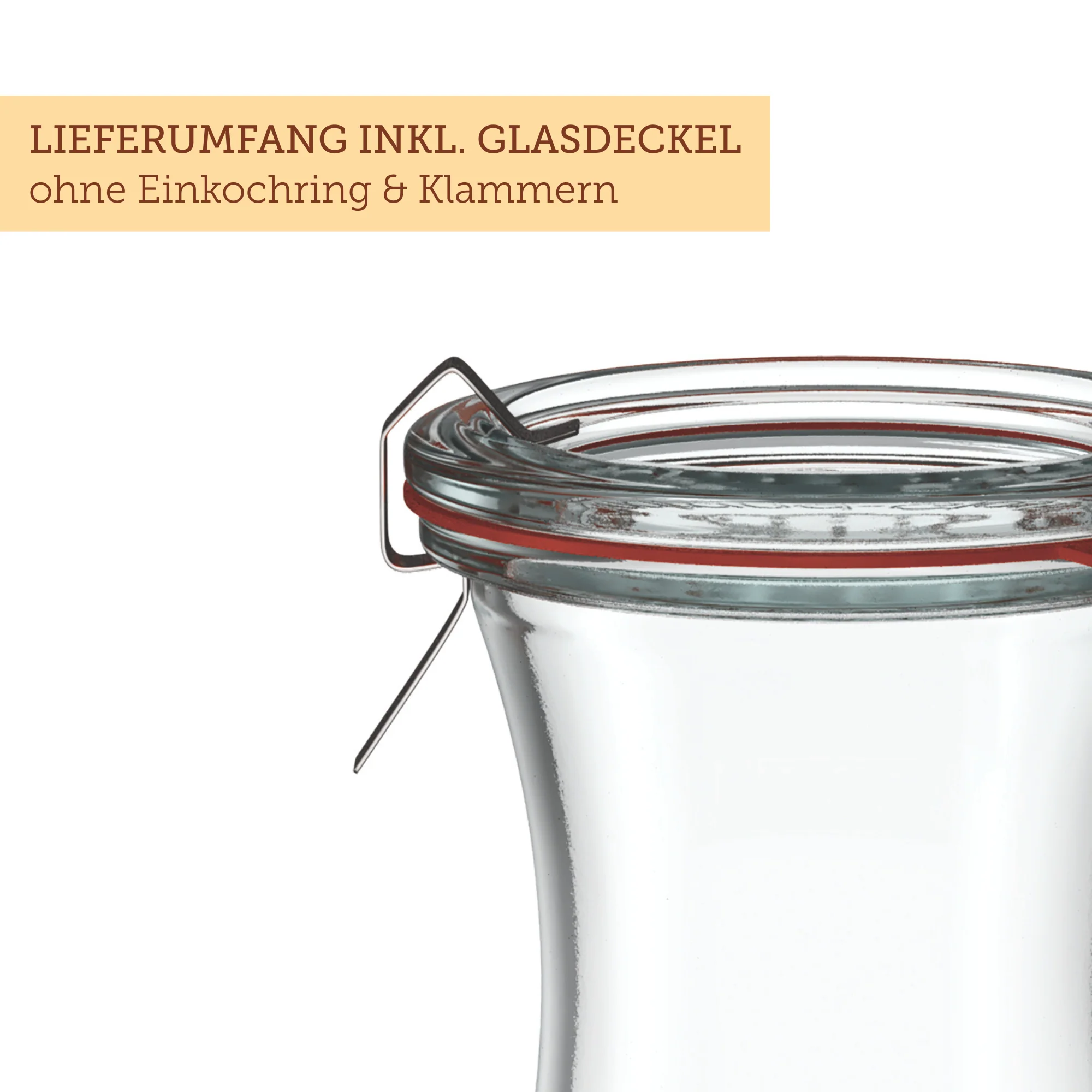 Glaskaraffe 500 ml mit Glasdeckel (6 St.) - Image 3