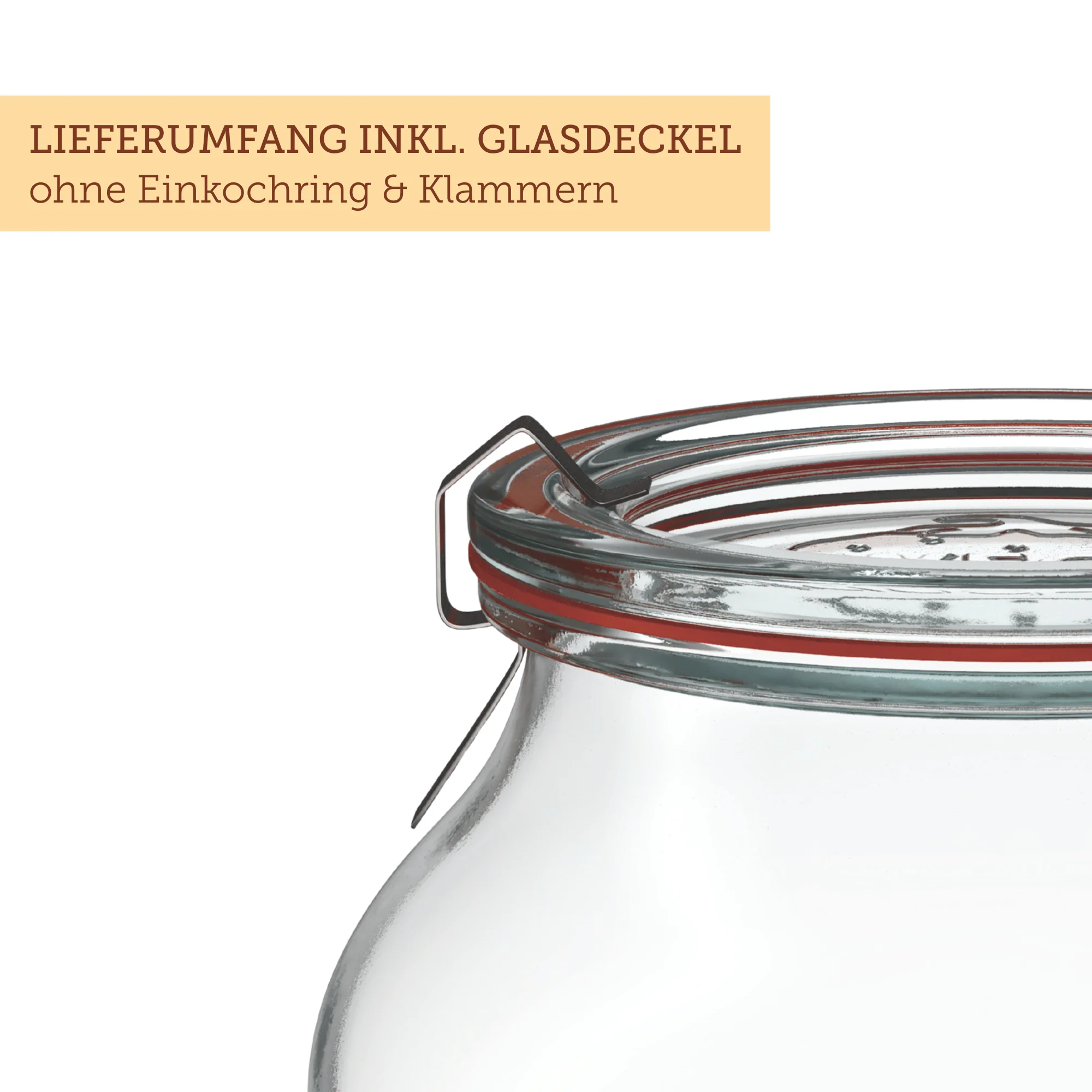 Schmuckglas 500 ml mit Glasdeckel (6 St.) - Image 3