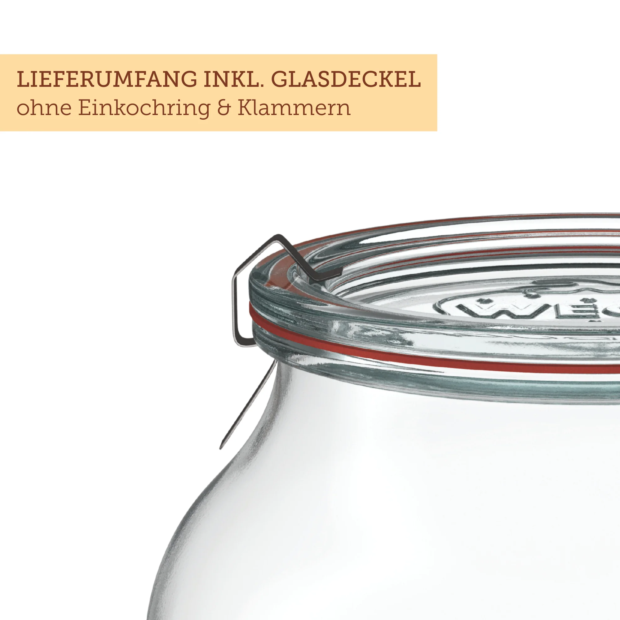 Schmuckglas 950 ml mit Glasdeckel (4 St.) - Image 3