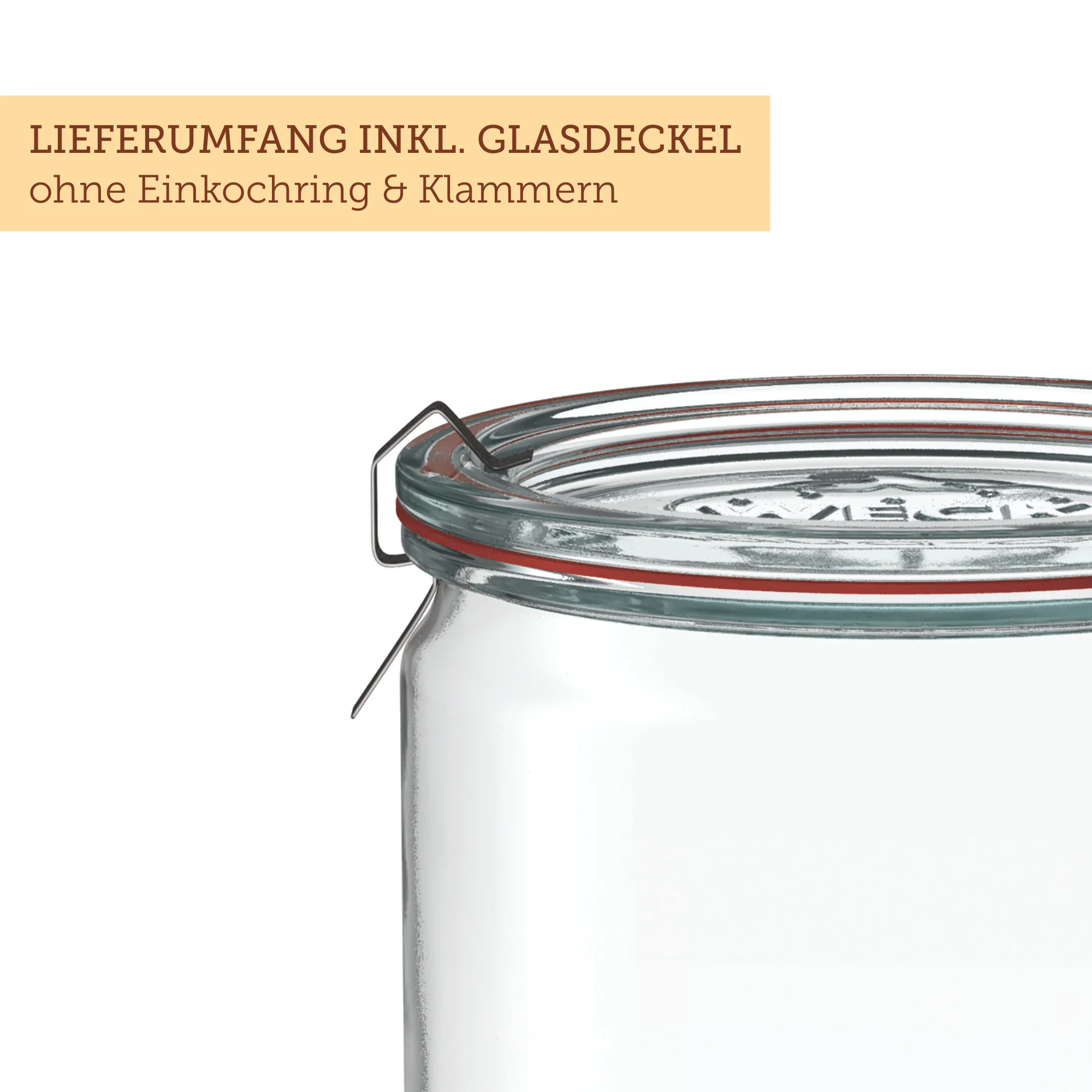 Zylinderglas 1450 ml mit Glasdeckel (6 St.) - Image 3
