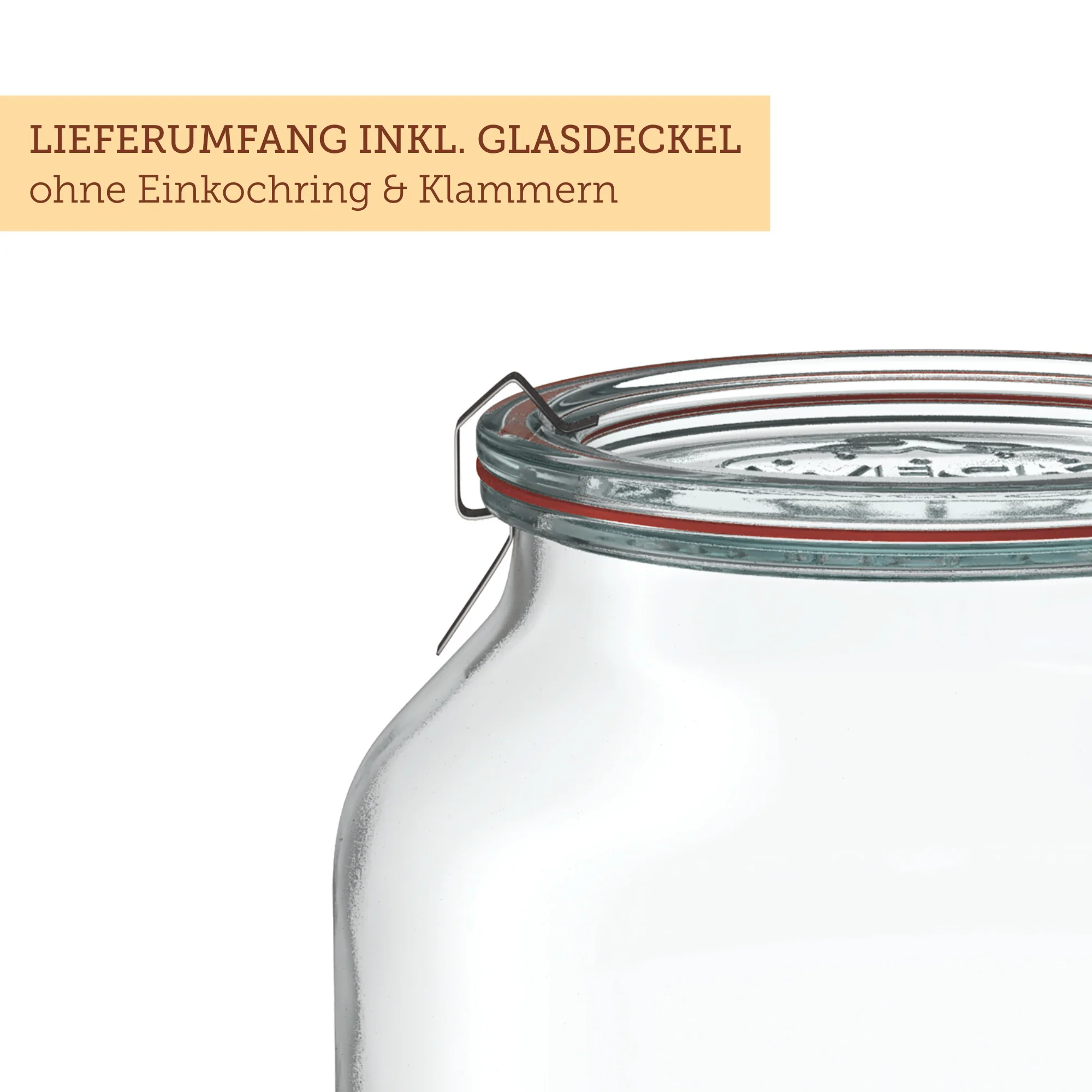 Zylinderglas 3000 ml mit Glasdeckel (4 St.) - Image 3