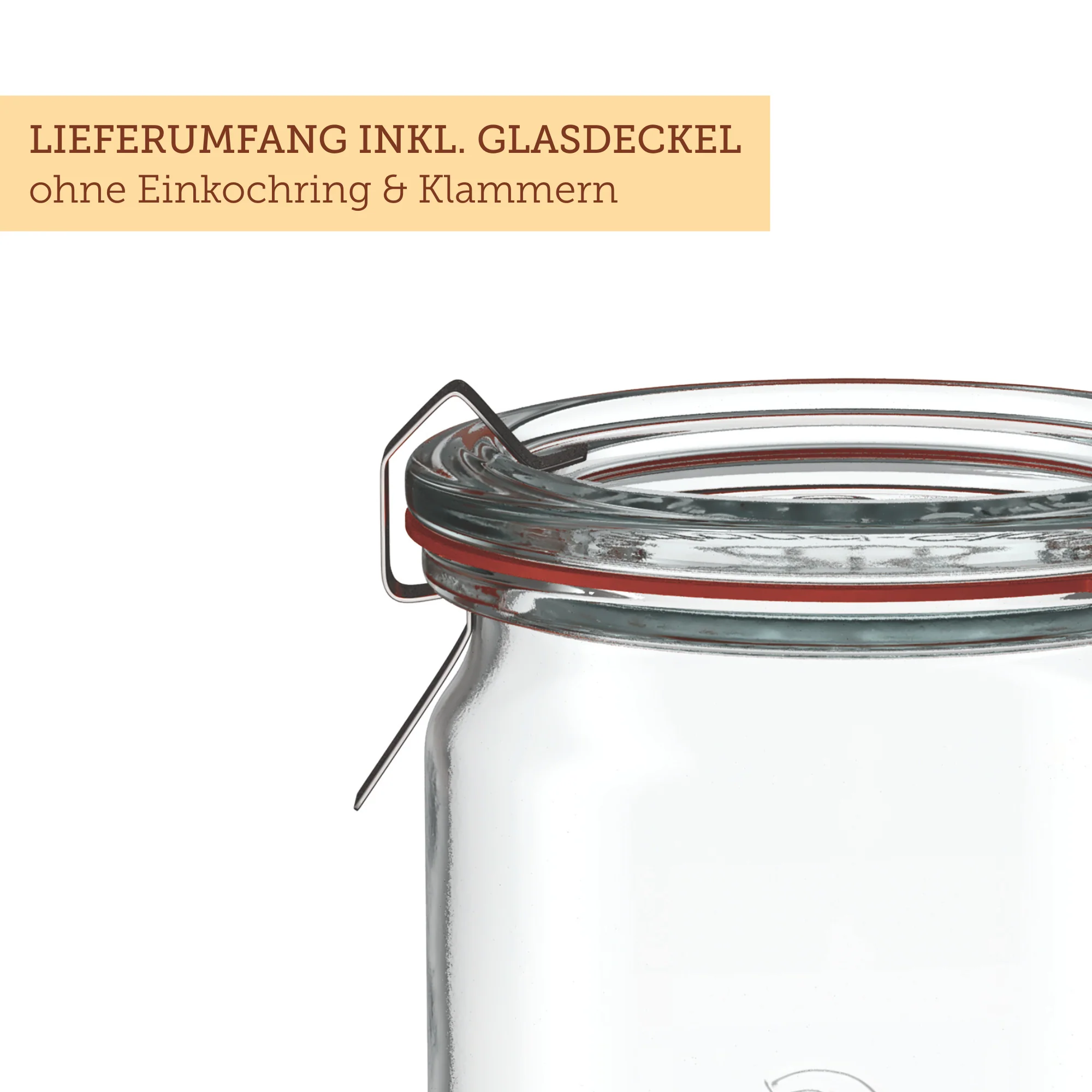 Zylinderglas 325 ml mit Glasdeckel (6 St.) - Image 3